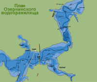 План Озернинского водохранилища