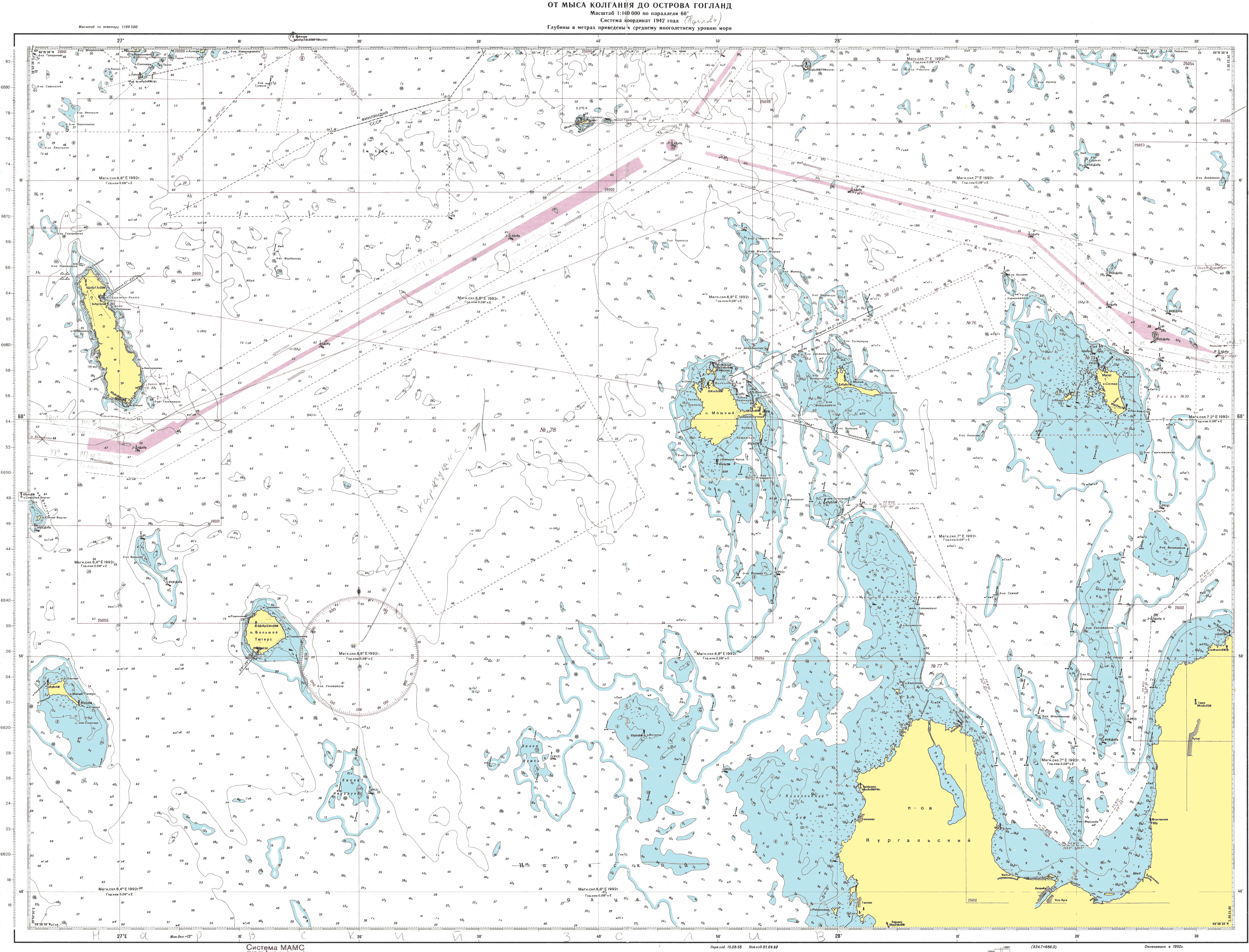 Карта маяков балтийского моря