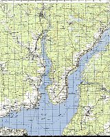 Карта Горьковского водохранилища 3601 x 4562 2,45 Mb