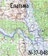 Карта реки Ока - топорграфические карты от Калуги до Нижнего Новгорода. Елатьма