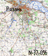 Карта реки Ока - топорграфические карты от Калуги до Нижнего Новгорода. Рязань