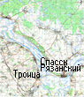 Карта реки Ока - топорграфические карты от Калуги до Нижнего Новгорода. Спасск Рязанкий