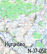 Карта реки Ока - топорграфические карты от Калуги до Нижнего Новгорода. Кутуково