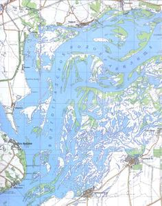 карта Волги в районе г. Саратова (Волгоградское водохранилище- Тульский затон, Тульский подворот, Гусиха)